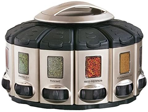 KitchenArt 57010 Select-A-Spice Auto-Measure Carousel Professional Series, Satin