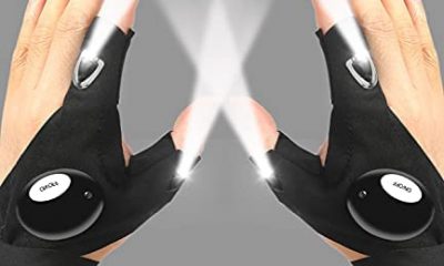 LED Flashlight Gloves, Father's Day Gifts for Dad, Men, Women, Boyfriend, Husband, Hands Free Lights for Camping Fishing Car Repairing, Cool Gadget Outdoor Gear