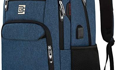 Laptop Backpack,Business Travel Anti Theft Slim Durable Laptops Backpack with USB Charging Port,Water Resistant College School Computer Bag for Women & Men Fits 15.6 Inch Laptop and Notebook - Blue