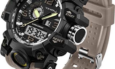 Men's Watches Military Sports Electronic LED Stopwatch Digital Analog Dual Time Outdoor Army Wristwatch Tactical