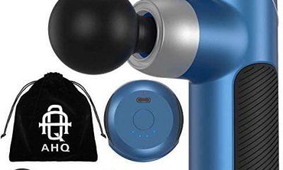 Mini Massage Gun, AHQ Percussion Massager Gun for Athletes Deep Tissue Massage Device Muscle Massager Professional for Pain Relief with 4 Massage Heads 4 Speed High-Intensity Vibration Rechargeable