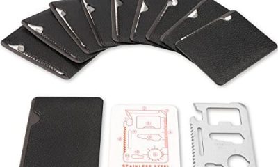 Stainless Steel 11 in 1 Beer Opener Survival Card Tool Fits Perfect in Your Wallet (10 pack)