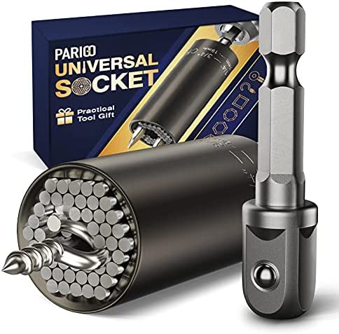 Universal Socket Father's Day Gifts - Tools Gifts for Men Dad, Socket Tool Sets with Power Drill Adapter, Unique Gadgets Socket Set, Handy DIY Tools, Gifts for Dad/Husband/Boyfriends/Men/Women