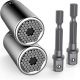 Universal Socket Grip Adapter LEBERNA 4 PCS | Multi Functional Sockets Set Ratchet Power Drill Bit Wrench 1/4"-3/4" (7mm-19mm) Professional Repair Tools Gifts for Dad Men Fathers Husband DIY Handyman