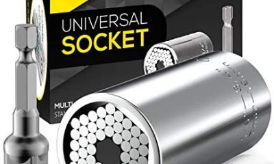 Universal Socket Tools Gifts for Men Dad, Multi-Function Ratchet Wrench Power Drill Adapter, Cool Gadgets Father's Day Gifts for DIY Handyman, Father, Husband, Boyfriend, Him, 2PC Set (7-19mm)