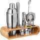Urban Cave Gear 10-Piece Mixology Bartender Kit with Stand - Martini Cocktail Shaker Set and Bartending Kit for Amazing Drink Mixing Experiences - Perfect Home Bar Set and Bar Tools