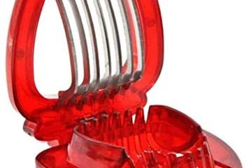 Winnes Strawberry Slicer Cutter with Stainless Steel Blades Simply Slice Small Boiled Egg Slicer Cutter Multipurpose Strawberry Kitchen Gadgets