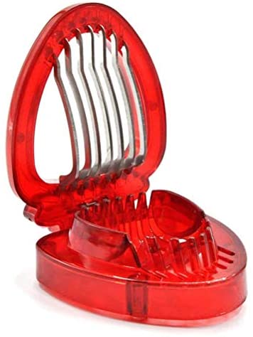 Winnes Strawberry Slicer Cutter with Stainless Steel Blades Simply Slice Small Boiled Egg Slicer Cutter Multipurpose Strawberry Kitchen Gadgets