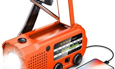 Emergency Radio, 5000mAh Hand Crank Solar Weather Radio, NOAA/AM/FM Portable Radio with LED Flashlight and 14 Lamps Reading Lamp, USB Cell Phone Power Charger, SOS Alarm for Home, Camping or Survival
