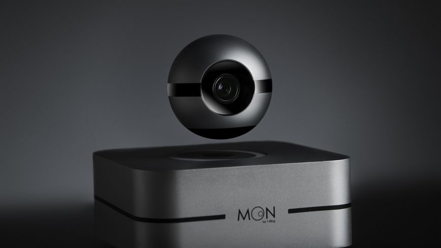 The Moon is a floating smart home cam with a built-in hub