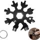 18-in-1 Snow-flake Multi-Tool ,Stainless Steel Snow Multitool Bottle Opener/Flat Phillips Screwdriver Kit/Wrench/Keychain Gadgets for Outdoor Travel Camping Daily Tool,Great Christmas GiftS (Black1)
