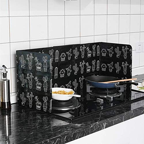 Anti Splatter Shield Guard,Splatter Screen Wall Oil Baffle Aluminum Foil Guard Folding Splashproof Tools Kitchen Cooking Gas Cooktop Plate Stove Gadgets Home