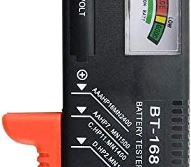 D-FantiX Battery Tester, Universal Battery Checker for AA AAA C D 9V 1.5V Button Cell Batteries (Model: BT-168)