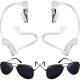 Gejoy 4 Pieces Playing Cosplay Toy Includes Earpiece Earplugs Acoustic Tube Headset and Sunglasses