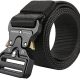 KingMoore Men's Tactical Belt Heavy Duty Webbing Belt Adjustable Military Style Nylon Belts