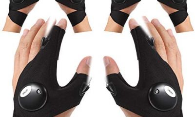 LED Flashlight Gloves Light Fingerless Outdoor Fishing Gloves Tool Gadgets Gifts for Repairing Working in Places for Men Women Fishing Camping Hiking and Outdoor Activities (3)