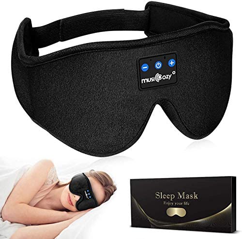 MUSICOZY Sleep Headphones Wireless Headband Sleeping Headphones Sleep Mask, Noise Cancelling Headphones Sleep Earbuds Office Travel for Men Women Cool Tech Gadgets Unique Gifts Boys Girls