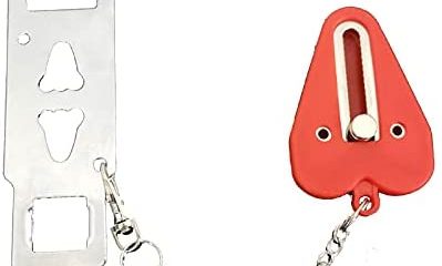 Portable Door Lock Home Security Door Locker,Add Extra Locks for Additional Safety and Privacy,Perfect for Traveling,Hotel,Motel,Apartment (Red)