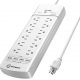 Power Strip, Witeem Surge Protector with 12-Outlet (1875W/15A, 4360Joules) and 4 USB Charging Ports (5V/6A, 30W), 6Ft Extension Cord, Wall Mountable Overload Protection Outlet for Home & Office, White