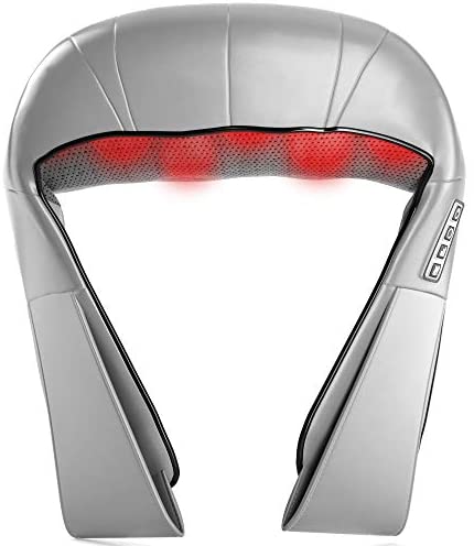 Shiatsu Back & Neck Massager ,Shoulder Massager with Heat, Deep Kneading Massage for Neck, Back, Shoulder, Foot and Legs, Use at Home, Car, Office