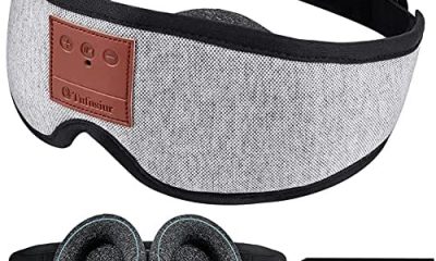 Sleep Headphones Bluetooth Sleep Mask Birthday Gifts, Tufusiur 2021 Adjustable Eye Cups Wireless Music Eye Mask for Sleeping for Side Sleepers, Christmas Gadgets for Women Men for Travel, Meditation