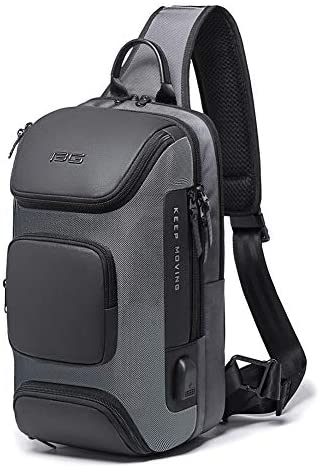 Sling Bag Shoulder Crossbody Sling Backpack with USB Charging Port Waterproof Travel Hiking Outdoor Chest Daypack