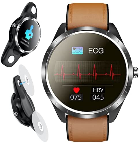 Smart Watch Heart Rate Blood Pressure Monitor, SPOREX EG4 Smartwatch for Android Phones and iPhone Compatible; Fitness Tracker, Blood Oxygen Meter; HD Touch Screen, Waterproof; Sport