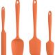 U-Taste Silicone Spatula Set with 600 Degrees Fahrenheit Heat Resistant (Orange)