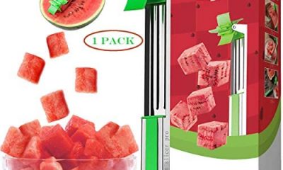 Watermelon Slicer Cutter Stainless Steel Windmill Watermelon Cutter Knife - Kids Fascinated Melon Cuber Cutting Tool - Carving and Cutting Utility Knife for Home Fruit Party - Cool Kitchen Gadgets