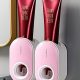 【2021 Upgraded】 2 Pack Automatic Toothpaste Squeezer Wall Mounted Toothpaste Dispenser for Bathroom – Quick Apply, Extra Sturdy, Easy to Clean, Waterproof – Come with 2 Gift Adhesive Hooks (Pink)