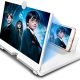 14 inch Screen Magnifier for Mobile Phone，Anti-Radiation Eye Protection with Foldable Stand-3D Magnifier Projector Screen for Movies, Videos,Reading，Gaming，Compatible with All Smartphones-White