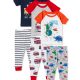 Wonder Nation Baby Toddler Boys Snug Fit Cotton Pajamas, 6pc Set (12M-5T)