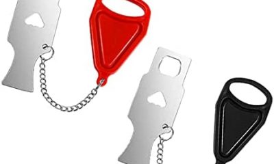 2PCS Portable Door Lock,Travel Lock, Safety Door Stopper Security, Additional Protection for Home, Apartment, Hotel, School, Airbnb