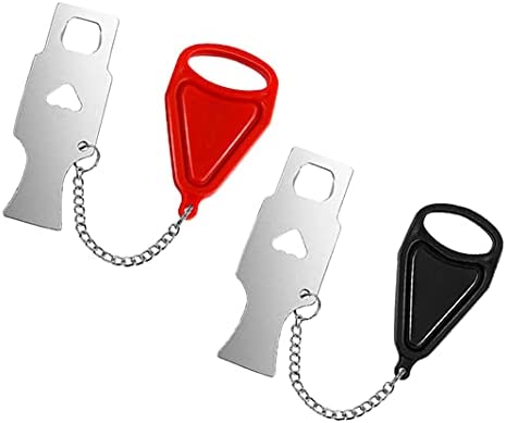 2PCS Portable Door Lock,Travel Lock, Safety Door Stopper Security, Additional Protection for Home, Apartment, Hotel, School, Airbnb