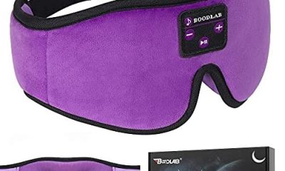 Boodlab Sleep Headphones Bluetooth Sleep Mask, 3D Sleep Eye Mask with Ultra-Thin HD Stereo Speakers Washable Adjustable for Sleeping Side Sleepers, Air Travel,Yoga,Meditation,Holiday