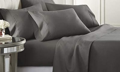 Danjor Linens King Size Bed Sheets Set - 1800 Series 6 Piece Bedding Sheet & Pillowcases Sets w/ Deep Pockets - Fade Resistant & Machine Washable - Gray