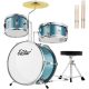 Eastar 14 inch Kids Drum Set Age 5 Real 3 Pieces with Throne, Cymbal,