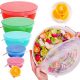 ExcelGadgets Silicone Stretch Lids, Reusable Silicone Lids, Silicone Bowl Covers,【6 Pack of Platinum Grade Lids】Silicone Food Covers for Food Storage, Pot Lids, Microwave, Oven & Dishwasher Safe