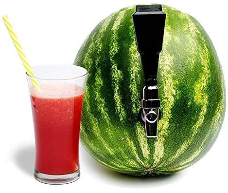 Fruit Keg Tapping & Spout Kit: Stainless Steel Drink Dispenser Set for Pumpkins & Other Fruits - Fun Home Bar Gadgets & Cocktail Party Supplies