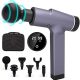 Massage Gun, Super Quiet Electric Massager, Deep Tissue Massage Gun 6 Head 20 Speed Body Muscle Massager Gun for Shoulder Neck Back Legs Arm Pain Relief (Gray)