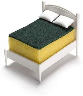 OTOTO Clean Dreams Kitchen Sponge Holder - Plastic Dish Sponge Holder for Kitchen Sink, Fits Any Standard Size Scrubby - Kitchen Sink Organizer, Decor, and Unique Gift Idea - Sponge Included