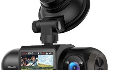 1080P FHD Built-in GPS Wi-Fi Dash Cam, Front and Inside Car Camera Recorder with Infrared Night Vision, Sony Sensor, Supercapacitor, 4 IR LEDs，G-Sensor, Parking Mode, Loop Recording (D30)