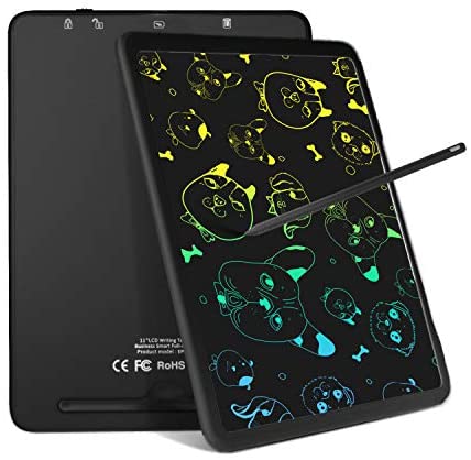 BUODREPE LCD Writing Tablet，10 Inches Colorful Toddler Doodle Board Drawing Pads，Erasable and Reusable Electronic Drawing Tablet，Educational Toys Gifts for 3 4 5 6 7 Years Old Girls and Boys (Black)