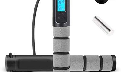 Jump Rope, Digital Weighted Handle Workout Jumping Rope with Calorie Counter for Training Fitness, Adjustable Exercise Speed Skipping Rope for Men, Women, Kids, Girls