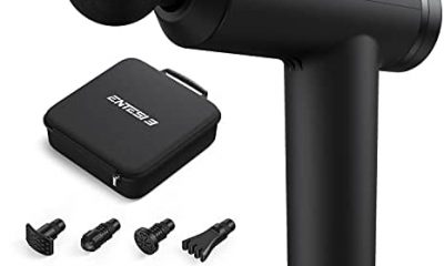 Massage Gun Percussive Muscle Massager for Workout Home Office, Cost-Effective Quiet Handheld Recovery Tool for Pain Relief Daily Therapy, Entesi 3 Black