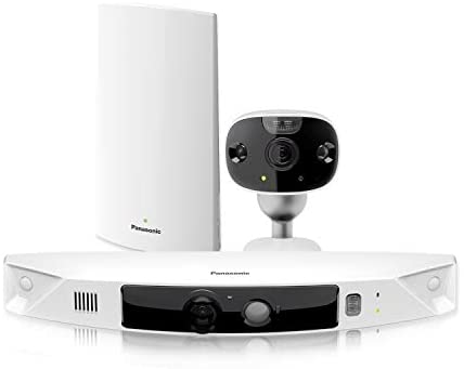Panasonic HomeHawk Outdoor Wireless Smart Home Security Camera, Wide Angle View, Color Night Vision, 2-Way Talk, Works with Alexa & Google Assistant, 2 Camera Kit (KX-HN7002W)