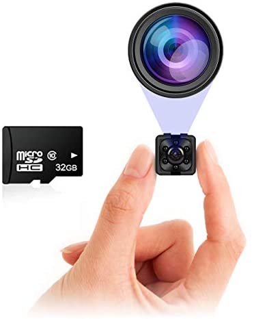 Small Hidden Mini Spy Camera - Secret Tiny Spy Cam for Home or Car with Motion Detection, Night Vision, Video, Micro Security Nanny Cameras and Hidden Cameras, Camaras Espias, No Wireless WiFi Needed